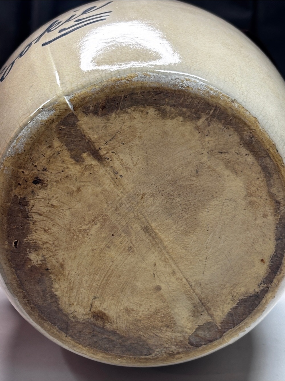 Cookie Crock Bean Pot Look Farmhouse COOKIE JAR Brown Drip Robinson Ransbottom - Picture 12 of 15